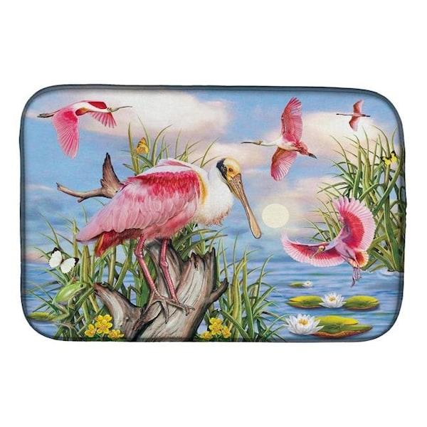 Carolines Treasures Carolines Treasures PRS4036DDM 14 x 21 in. Roseate Spoonbill Dish Drying Mat PRS4036DDM - main